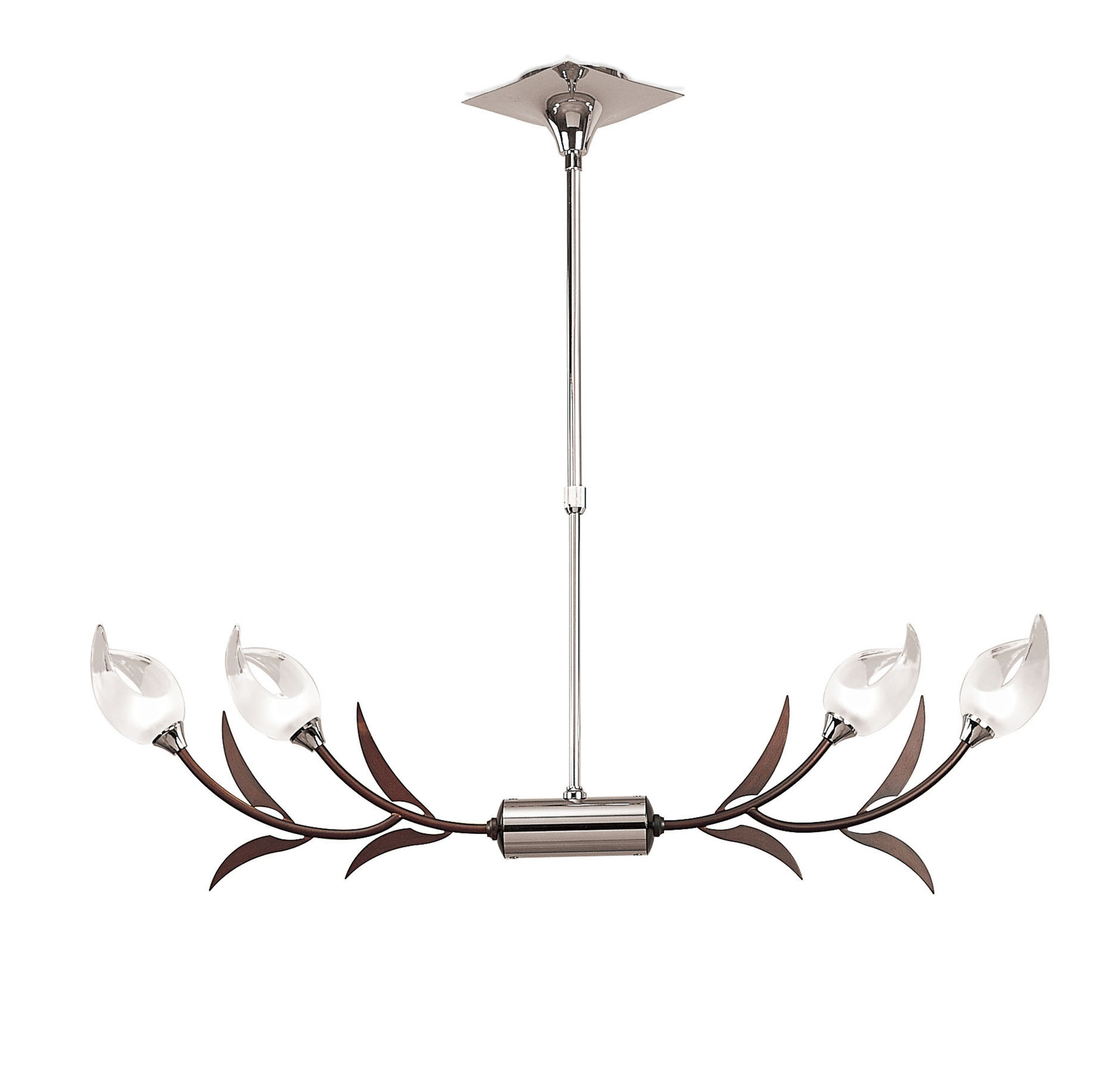 M0119  Holland Telescopic Pendant 4 Light Polished Chrome